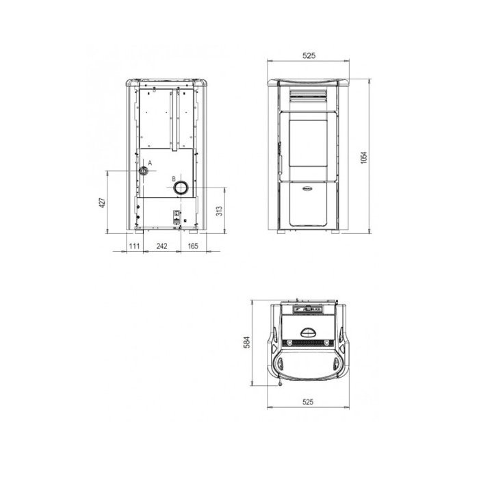 Piec na pellet Viviana Evo (10,2 kW), kominek, piecyk z 23% vat